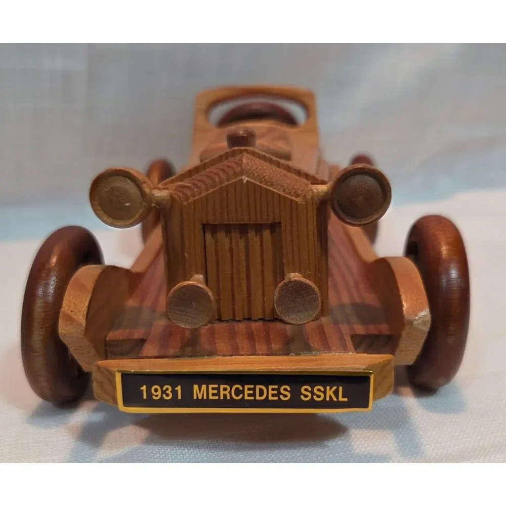 Vintage Handmade Wooden 1931 Mercedes SSKL Race Car Model 11
